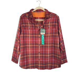 Orvis Mens Plaid Button Down Shirt Size X-Large NWT